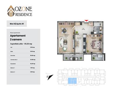 Ozone Residence, Apartament 2 camere, 66 mp utili, Tractorul